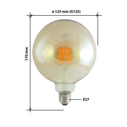 LED Glühbirne FILAMENT VINTAGE E27/10W/230V 2000K