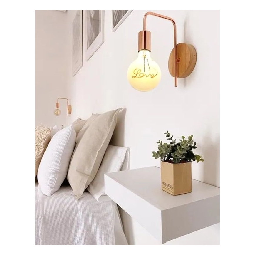 LED-Glühbirne FILAMENT VINTAGE LOVE G125 E27/2W/230V 2000K