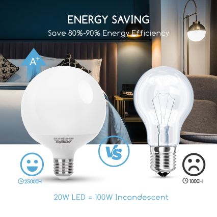 LED-Glühbirne G120 E27/20W/230V 6500K - Aigostar
