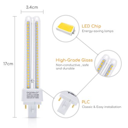 LED-Glühbirne G24D-3/15W/230V 4000K - Aigostar