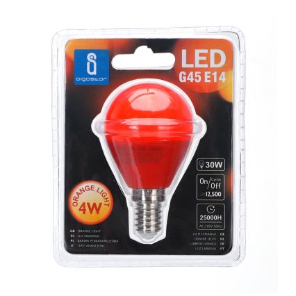 LED-Glühbirne G45 E14/4W/230V orange - Aigostar