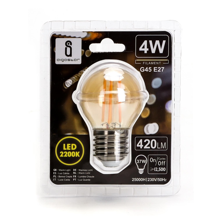 LED Glühbirne G45 E27/4W/230V 2200K - Aigostar