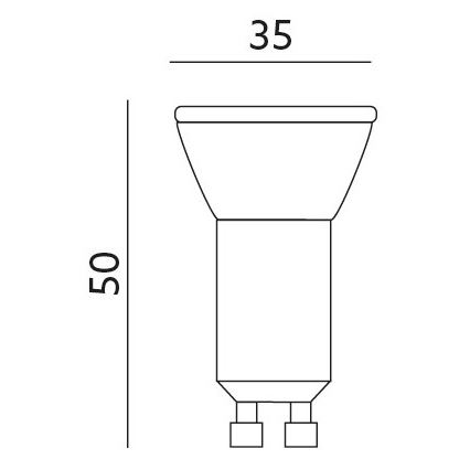 LED Glühbirne GU10-MR11/4W/230V 3000K