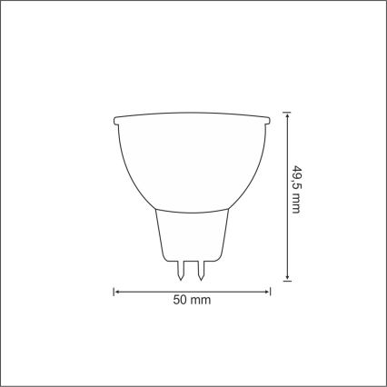 LED Glühbirne GU5,3/MR16/2,6W/12V 6400K