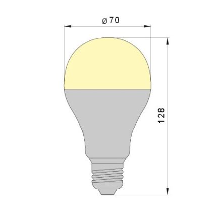 LED Glühbirne LEDSTAR A70 E27/18W/230V 3000K