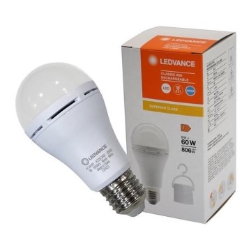 LED-Glühbirne RECHARGEABLE A60 E27/8W/230V 6500K - Ledvance