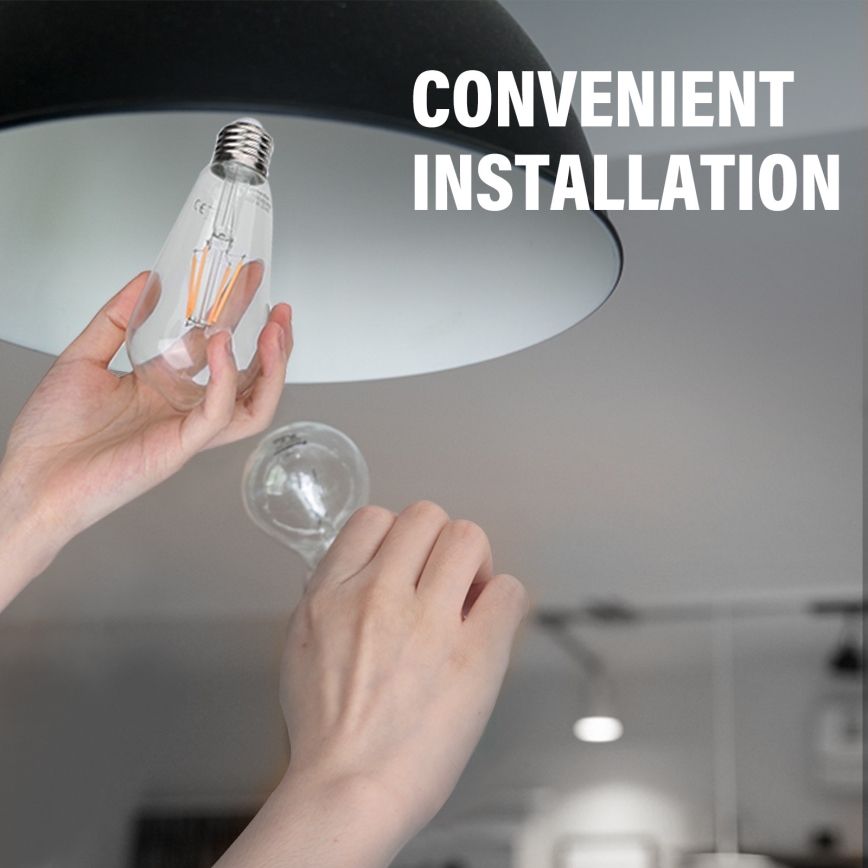 LED Glühbirne ST64 E27/8W/230V 2700K - Aigostar