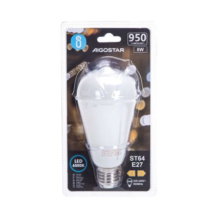 LED-Glühbirne ST64 E27/8W/230V 330° 6500K - Aigostar