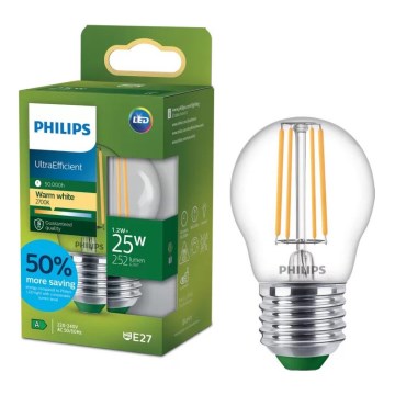 LED-Glühbirne ULTRAEFFICIENT VINTAGE Philips P45 E27/1,2W/230V 2700K