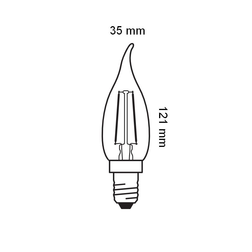 LED-Glühbirne Vintage-Filament E14/1,5W/230V 2400K - Osram