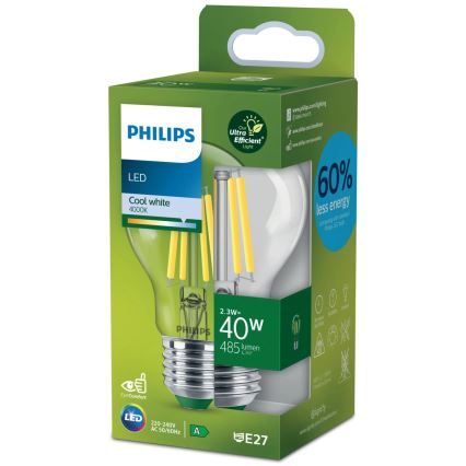 LED-Glühbirne VINTAGE Philips A60 E27/2,3W/230V 4000K