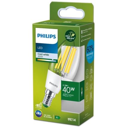 LED-Glühbirne VINTAGE Philips B35 E14/2,3W/230V 4000K