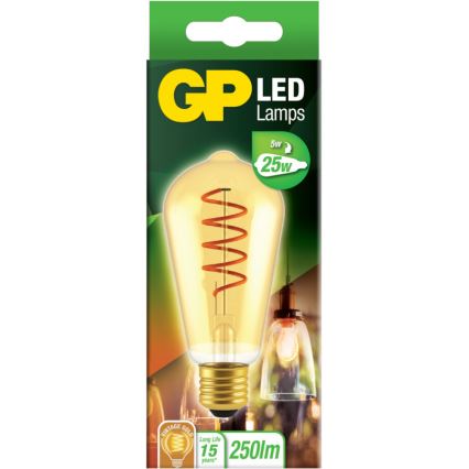 LED Glühbirne VINTAGE ST64 E27/5W/230V 2000K - GP