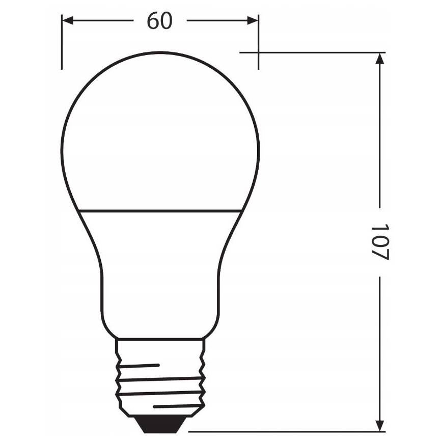 LED-Glühlampe aus recyceltem Kunststoff A60 E27/8,5W/230V 2700K - Ledvance