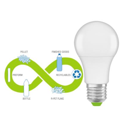 LED Glühlampe aus recyceltem Kunststoff A60 E27/8,5W/230V 4000K - Ledvance