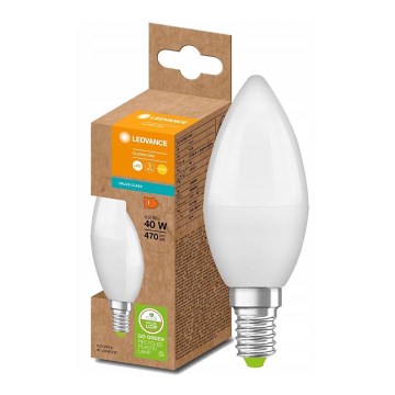 LED-Glühlampe aus recyceltem Kunststoff B40 E14/4,9W/230V 2700K - Ledvance