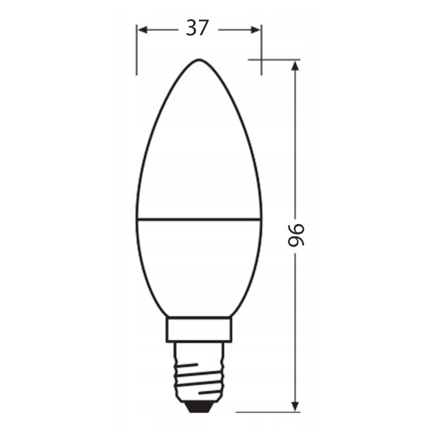 LED-Glühlampe aus recyceltem Kunststoff B40 E14/4,9W/230V 2700K - Ledvance