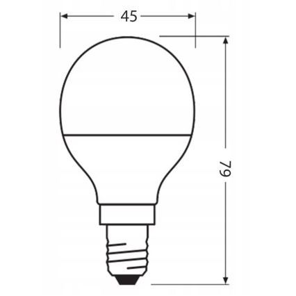 LED-Glühlampe aus recyceltem Kunststoff P45 E14/4,9W/230V 2700K - Ledvance