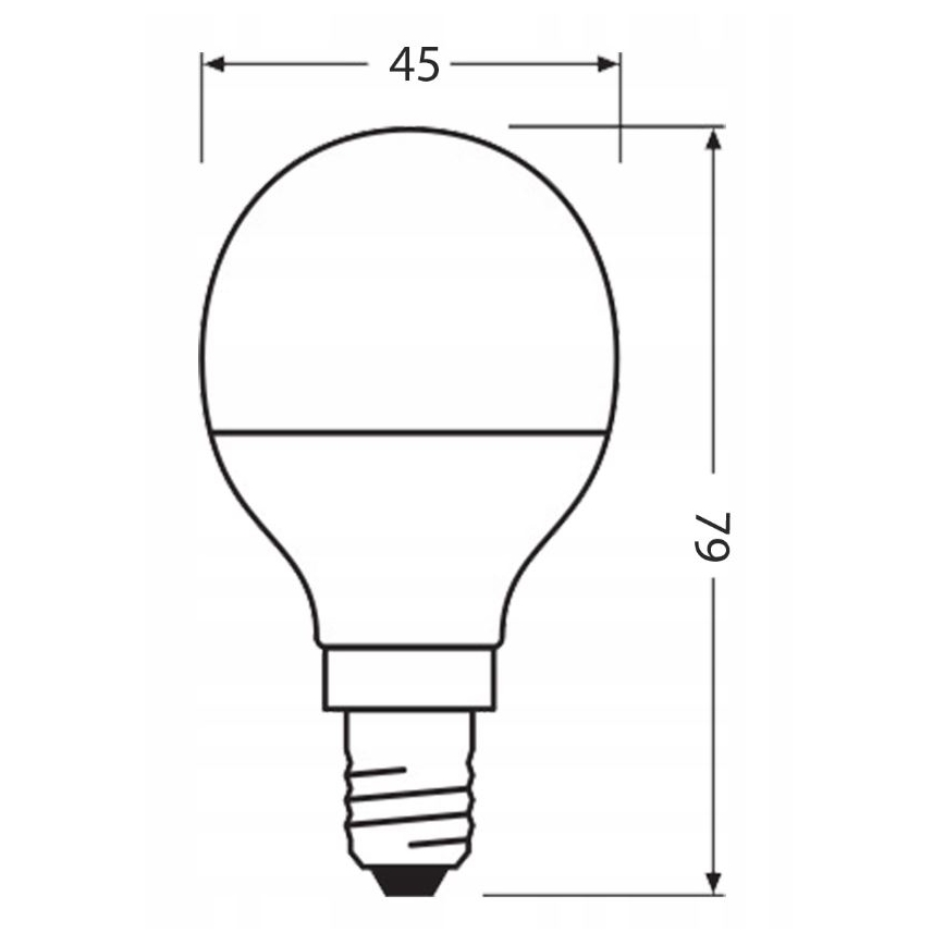 LED-Glühlampe aus recyceltem Kunststoff P45 E14/4,9W/230V 2700K - Ledvance