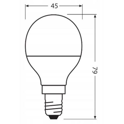 LED-Glühlampe aus recyceltem Kunststoff P45 E14/4,9W/230V 4000K - Ledvance