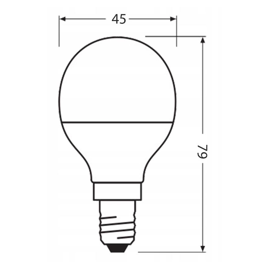 LED-Glühlampe aus recyceltem Kunststoff P45 E14/4,9W/230V 4000K - Ledvance