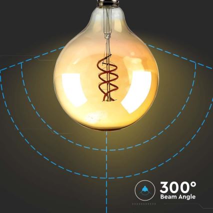 LED-Glühlampe FILAMENT G125 E27/6W/230V 1800K