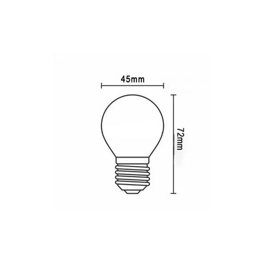 LED-Glühlampe FILAMENT G45 E27/2W/230V 3000K
