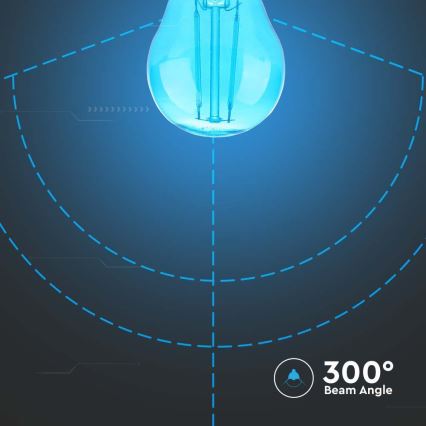 LED-Glühlampe FILAMENT G45 E27/2W/230V blau