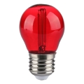 LED-Glühlampe FILAMENT G45 E27/2W/230V rot