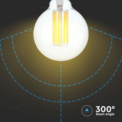 LED-Glühlampe FILAMENT G95 E27/6W/230V 3000K
