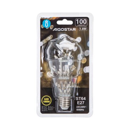 LED-Glühlampe FILAMENT ST64 E27/1,8W/230V 1800K - Aigostar