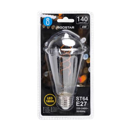 LED-Glühlampe FILAMENT ST64 E27/4W/230V 1800K - Aigostar