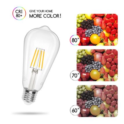 LED-Glühlampe FILAMENT ST64 E27/4W/230V 2700K - Aigostar