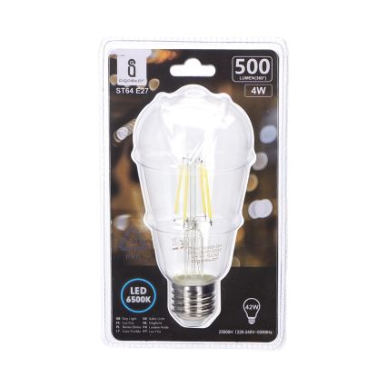 LED-Glühlampe FILAMENT ST64 E27/4W/230V 6500K - Aigostar