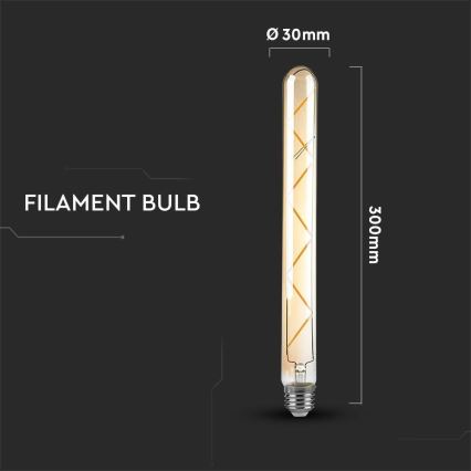 LED-Glühlampe FILAMENT T30 E27/7W/230V 2200K