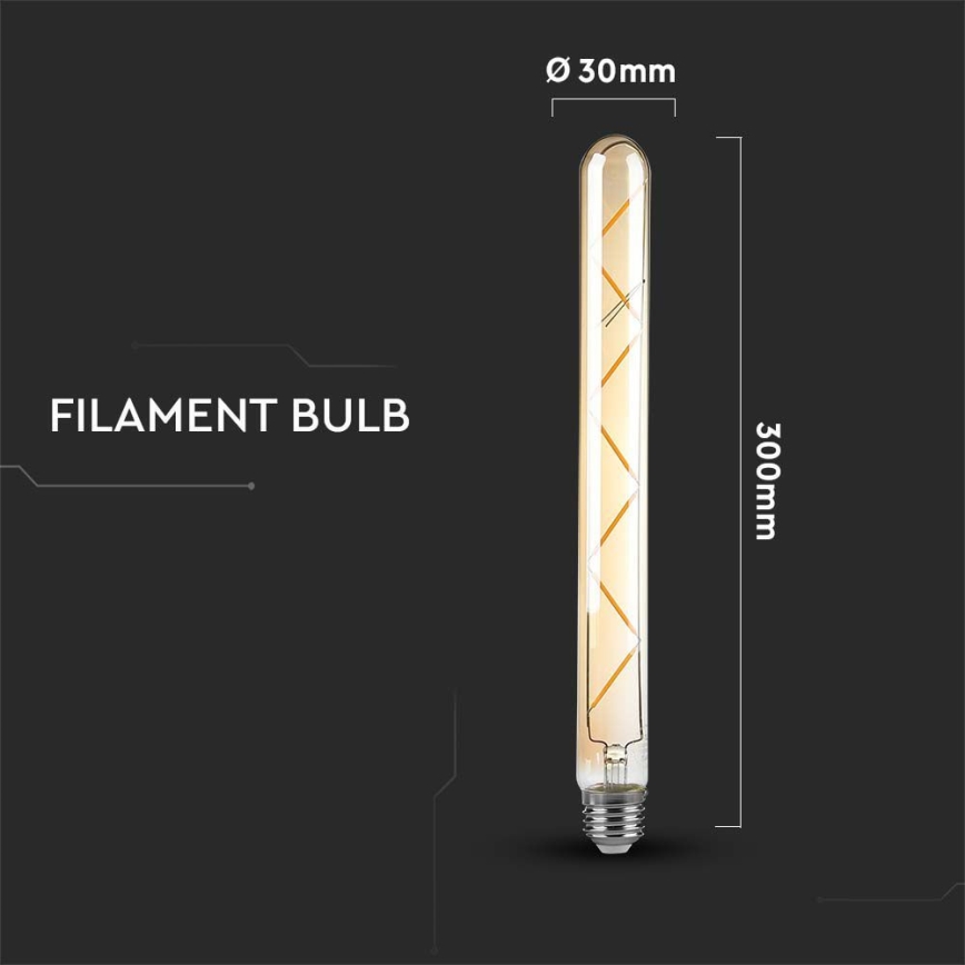 LED-Glühlampe FILAMENT T30 E27/7W/230V 2200K