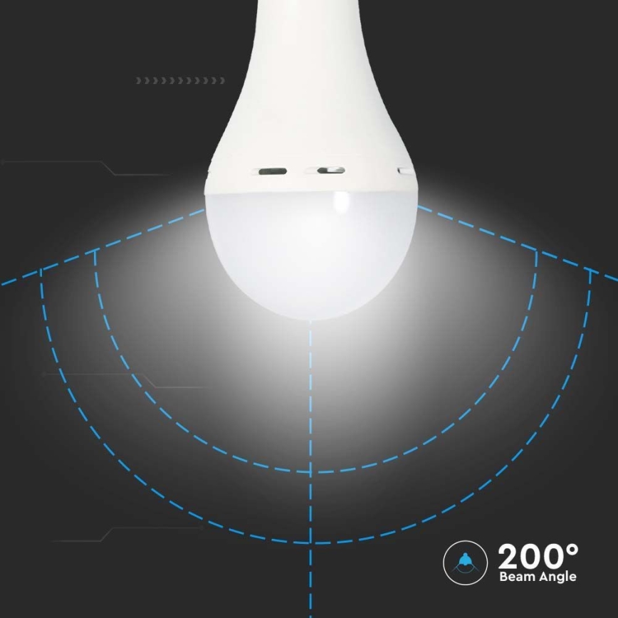 LED-Glühlampe mit Notfallmodus A70 E27/9W/230V 4000K