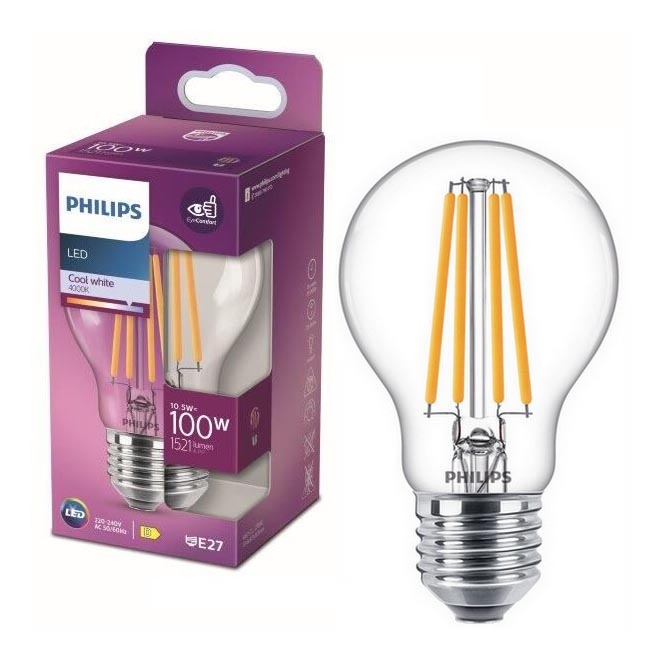 LED-Glühlampe Philips E27/10,5W/230V 4000K