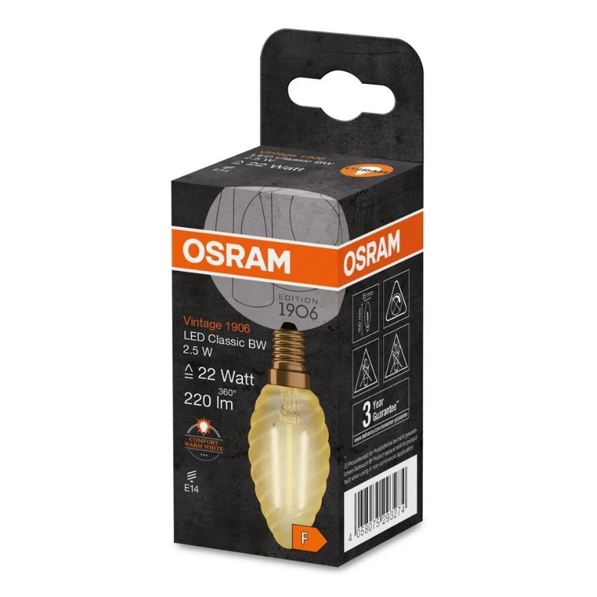 LED-Glühlampe VINTAGE E27/2,5W/230V 2400K - Osram