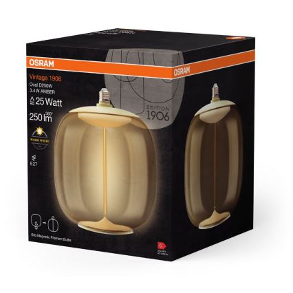 LED-Glühlampe VINTAGE FILAMENT E27/3,4W/230V 2700K - Osram