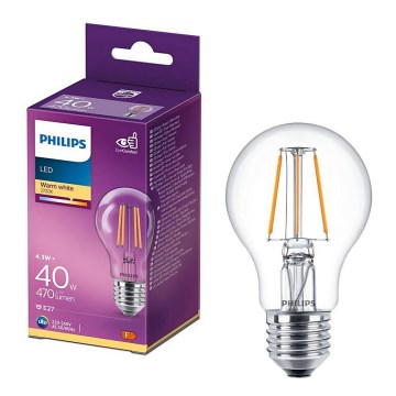 LED-Glühlampe VINTAGE Philips A60 E27/4,3W/230V 2700K