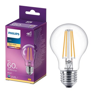 LED-Glühlampe VINTAGE Philips A60 E27/7W/230V 2700K