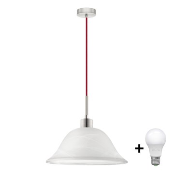 LED-Hängeleuchte 1xE27/60W/230V weiß