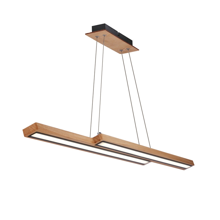 LED-Hängeleuchte an Drahtseil SENTO LED/19W/230V Holz