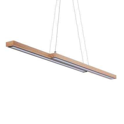 LED-Hängeleuchte an Drahtseil SENTO LED/19W/230V Holz