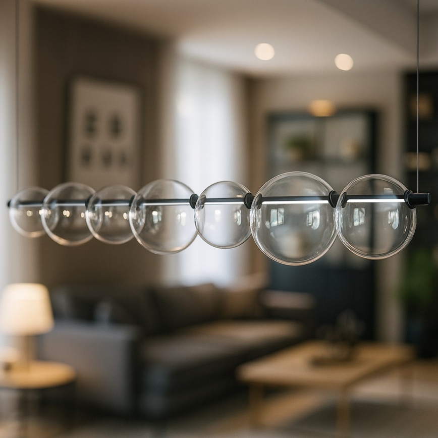 LED-Hängeleuchte an Kabel ATOLA LED/19W/230V schwarz/transparent