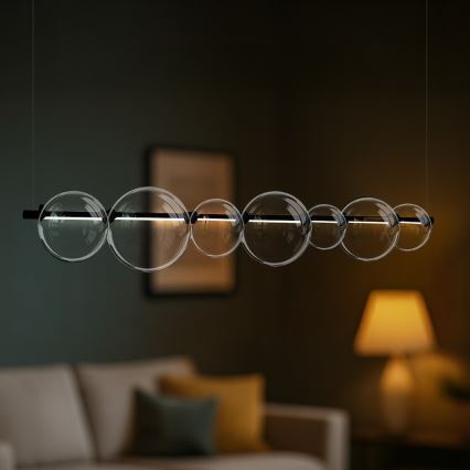 LED-Hängeleuchte an Kabel ATOLA LED/19W/230V schwarz/transparent