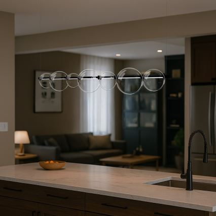 LED-Hängeleuchte an Kabel ATOLA LED/19W/230V schwarz/transparent