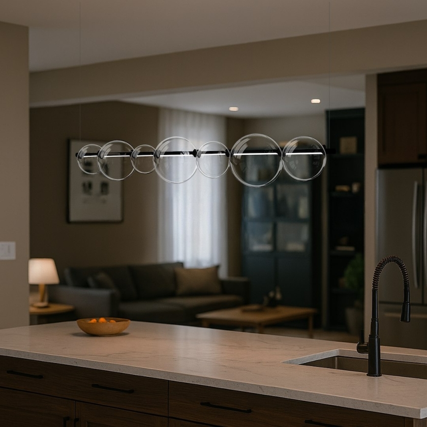 LED-Hängeleuchte an Kabel ATOLA LED/19W/230V schwarz/transparent