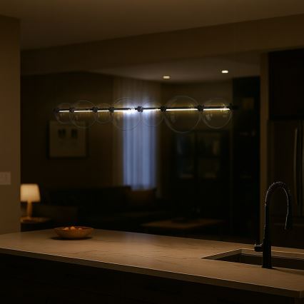 LED-Hängeleuchte an Kabel ATOLA LED/19W/230V schwarz/transparent